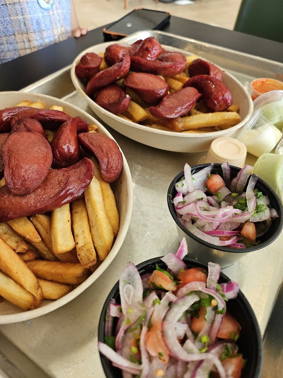 Restaurant menu with drinks and sides.