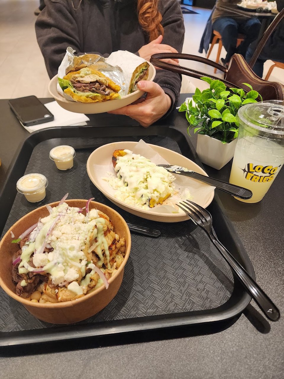 Restaurant menu with drinks and sides.